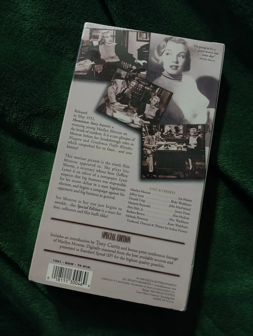 Marilyn Monroe Hometown Story Special Edition VHS - Pink Cover